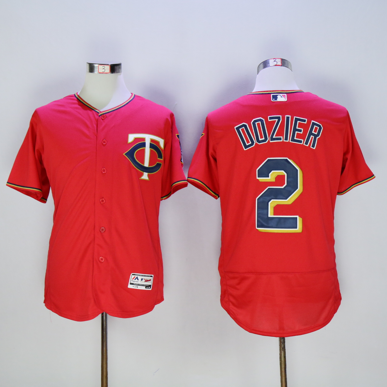 Men Minnesota Twins #2 Dozier Red MLB Jerseys->minnesota twins->MLB Jersey